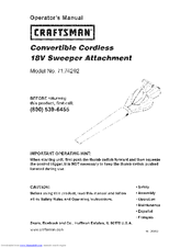Craftsman 71.74292 Operator's Manual