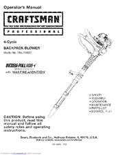 Craftsman 316.794801 Operator's Manual