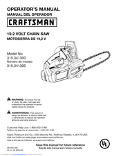 Craftsman 315.341300 Operator's Manual