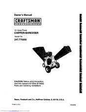 Craftsman 247.775890 Owner's Manual