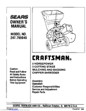 Craftsman 247.79594 Owner's Manual