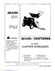 Craftsman 247.796890 Owner's Manual