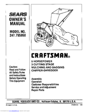 Craftsman Sears 247.79595 Owner's Manual