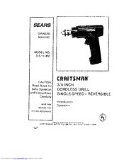 Craftsman 11145 Owner's Manual