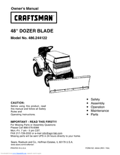 Craftsman CRAFTSMAN 486.244122 Owner's Manual