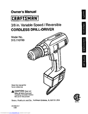 Craftsman 315.11078 Owner's Manual