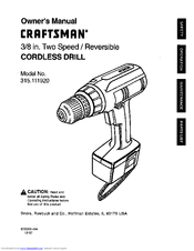 Craftsman 315.111920 Owner's Manual
