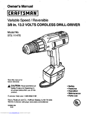 Craftsman 973.111470 Owner's Manual