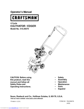 Craftsman 316.29270 Operator's Manual