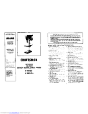 Craftsman 113.213832 Owner's Manual