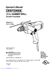 Craftsman 315.101360 Operator's Manual