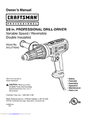 Craftsman 315.279940 Owner's Manual