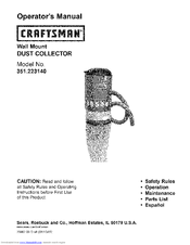 Craftsman 351.223140 Operator's Manual
