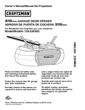 Craftsman 315 SERIES 139.53939D Owner's Manual