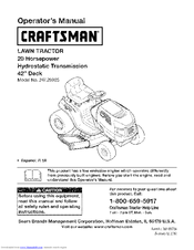 Craftsman 28904 Operator's Manual