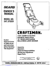 Craftsman 247.370251 Owner's Manual