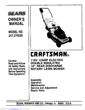 Craftsman 247.37032 Owner's Manual