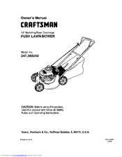 Craftsman 247.388240 Owner's Manual