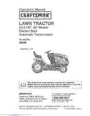 Craftsman 917.289280 Operator's Manual