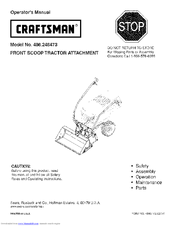 Craftsman 486.248473 Operator's Manual
