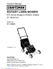 Craftsman 38905 - Rear Bag Push Lawn Mower Owner's Manual