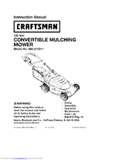 Craftsman 900.370511 Instruction Manual