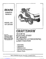 Craftsman 917.257360 Owner's Manual