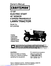 Craftsman 917.270732 Owner's Manual