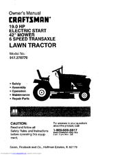 Craftsman 917.27077 Owner's Manual