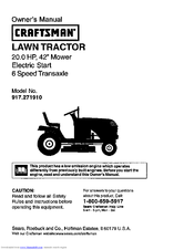 Craftsman 917.27191 Owner's Manual