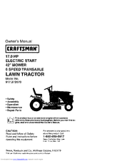 Craftsman 917.272070 Owner's Manual