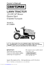 Craftsman 917.273631 Owner's Manual