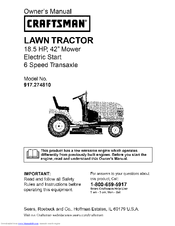 Craftsman 917.274810 Owner's Manual