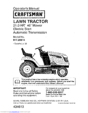 Craftsman 917.28914 Operator's Manual