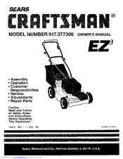 Craftsman 917.377300 Owner's Manual
