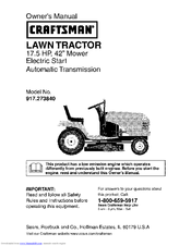 Craftsman 917.27384 Owner's Manual