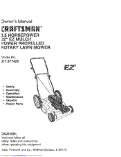 Craftsman EZ 917.37742 Owner's Manual