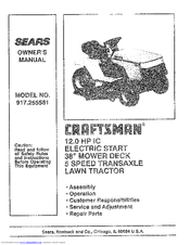 Sears SEARS 917.255561 Owner's Manual