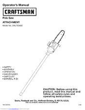 Craftsman 316.792460 Operator's Manual