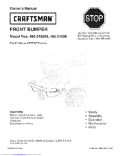 Craftsman 486.24598 Owner's Manual