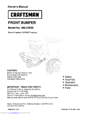 Craftsman 486.24599 Owner's Manual