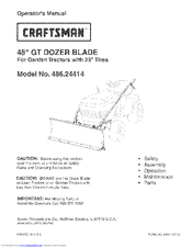Craftsman 486.24414 Operator's Manual