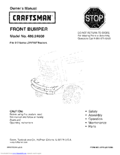 Craftsman 486.24608 Owner's Manual