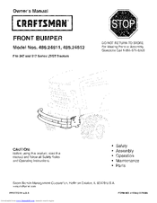 Craftsman 486.24612 Owner's Manual