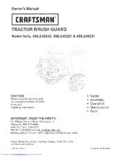 Craftsman 486.246212 Owner's Manual