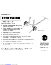 Craftsman 610.24610 User Instructions