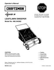 Craftsman 486.240362 Operator's Manual