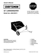 Craftsman LAWNSWEEPER 486.242211 Owner's Manual