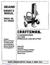Craftsman 247.346250 Owner's Manual