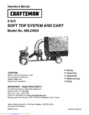 Craftsman 486.24504 Operator's Manual